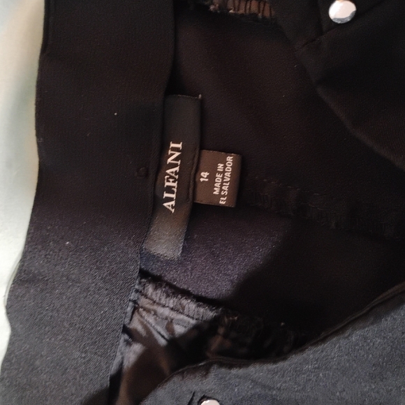 Alfani Classic Black Straight Leg Pants - Picture 5 of 11